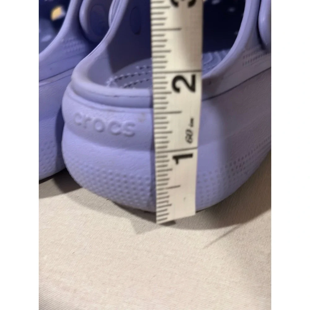 Crocs Kids Classic Cutie Platform Clog Purple Size 13 C Butterfly Jibbitz Shoes